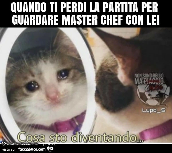 Quando ti perdi la partita per guardare master chef con lei