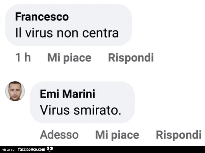 Il virus non centra. Virus smirato