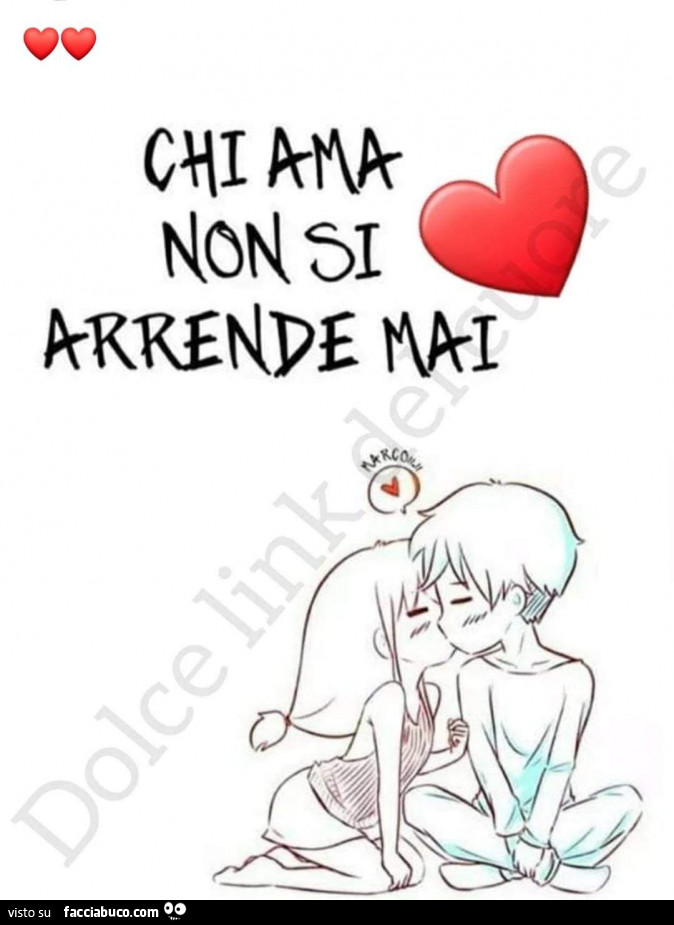 Chi ama non si arrende mai