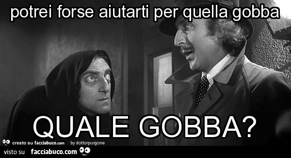 Potrei forse aiutarti per quella gobba quale gobba?