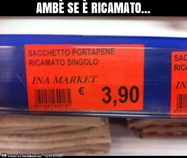 Ambè se è ricamato
