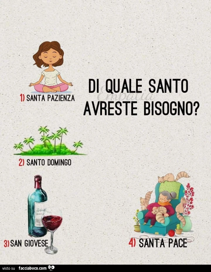Di quale santo avreste bisogno?