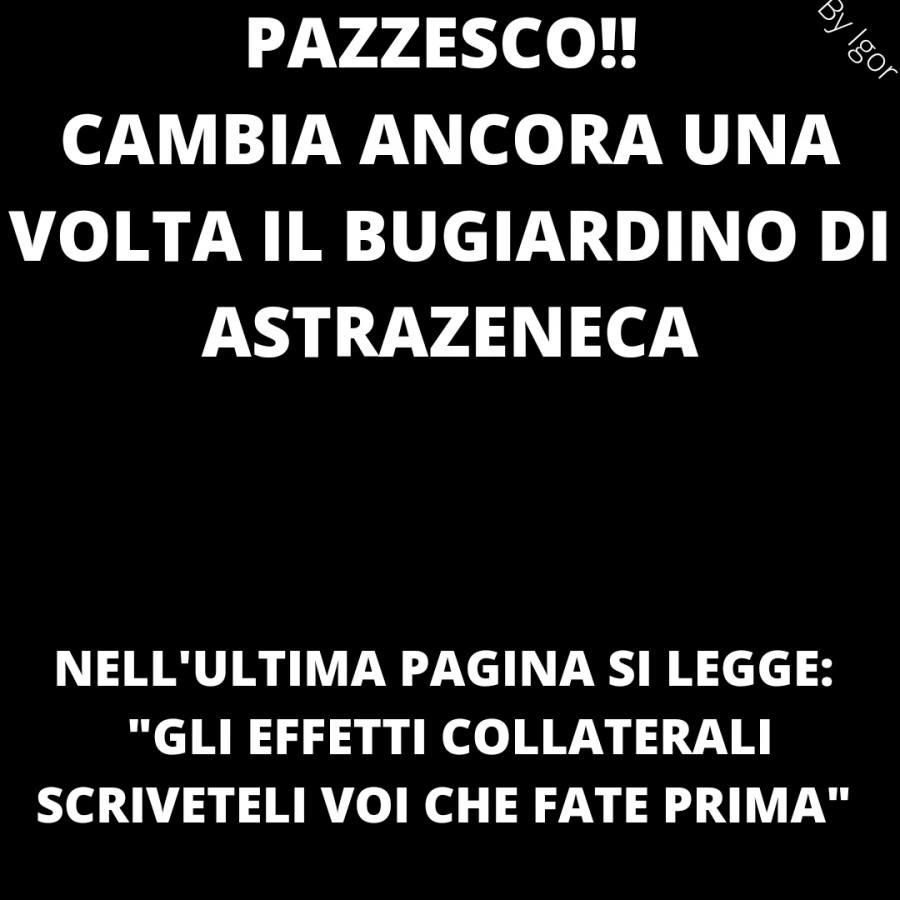 Cambia ancora bugiardino astrazeneca