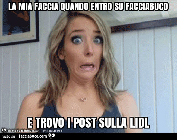 La mia faccia quando entro su facciabuco e trovo i post sulla lidl