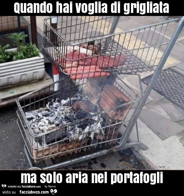 Quando hai voglia di grigliata ma solo aria nel portafogli