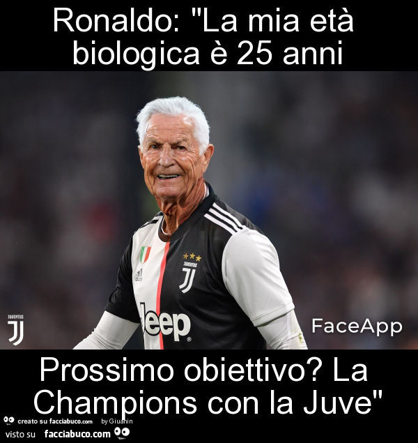 Ronaldo: "la mia età biologica è 25 anni prossimo obiettivo? La champions con la juve"