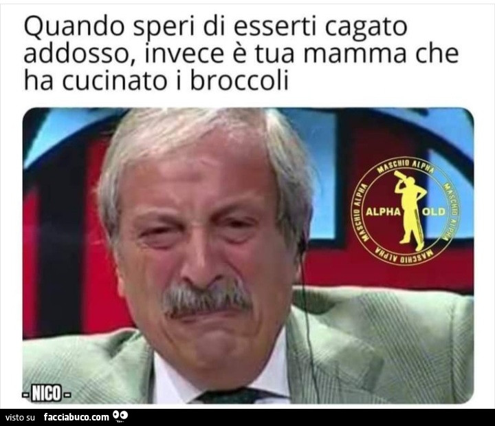Quando speri di esserti cagato addosso invece è tua mamma