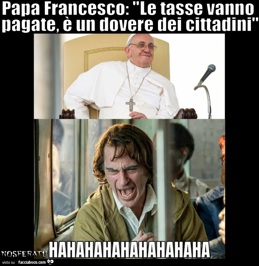 Papa Francesco: "Le tasse vanno pagate, è un dovere dei cittadini"