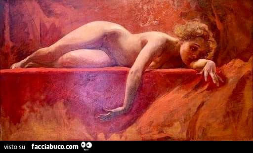 Dipinto di donna nuda sdraiata