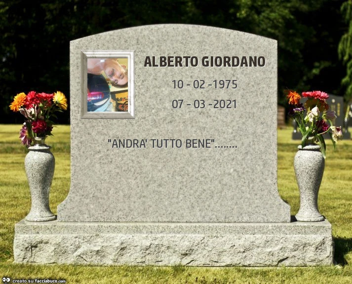 Alberto giordano. "Andrà tutto bene"
