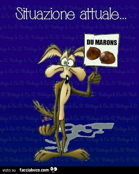 Situazione attuale&hellip; du marons