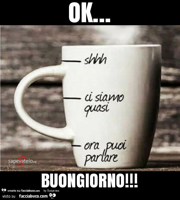 Ok&hellip; buongiorno