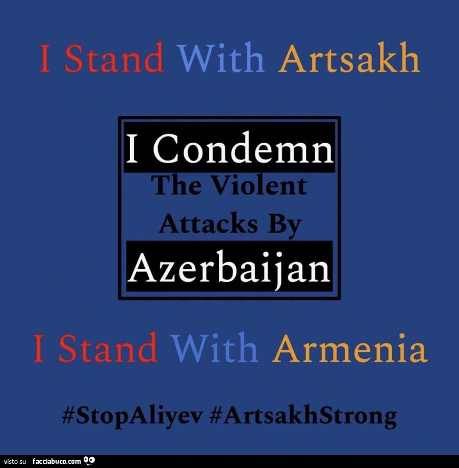 I stand with artsakh i condemn the violent attacks by azerbaijan i stand with armenia #stopaliyev #artsakhstrong