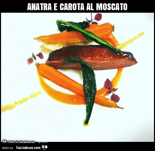 Anatra e carota al moscato