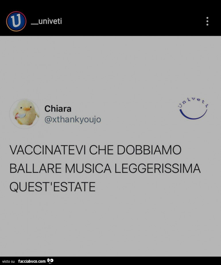 Vaccinatevi che dobbiamo ballare musica leggerissima quest'estate
