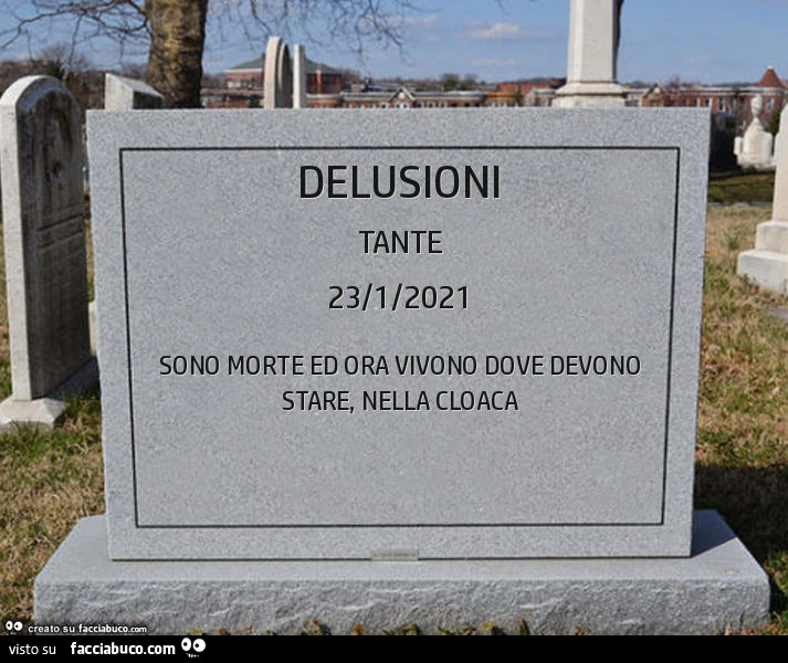 Delusioni. Sono morte ed ora vivono dove devono stare, nella cloaca