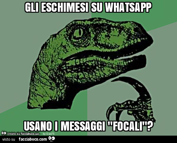 Gli eschimesi su whatsapp usano i messaggi "focali"?