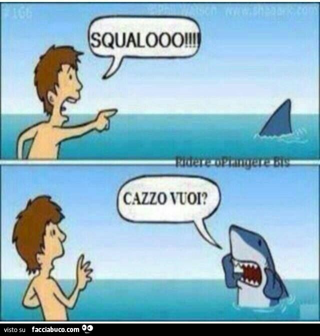 Squalo… Cazzo vuoi