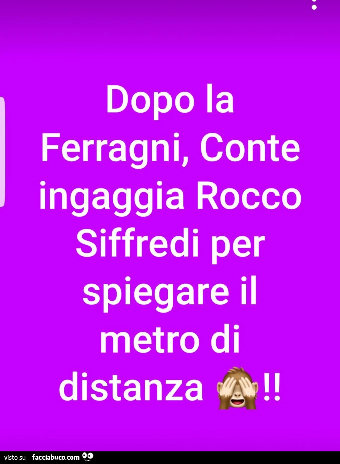 Dopo la Ferragni, conte ingaggia rocco siffredi per spiegare il metro di distanza
