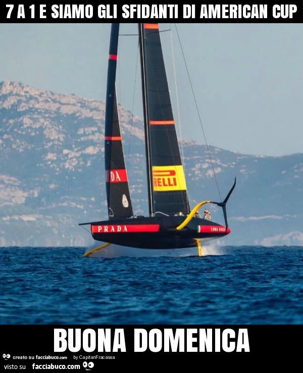 7 a 1 e siamo gli sfidanti di american cup buona domenica