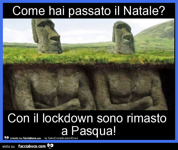 Come hai passato il natale? Con il lockdown sono rimasto a pasqua