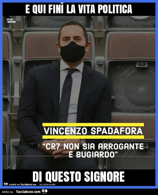 E qui finì la vita politica di questo signore