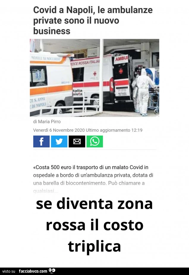 Covid a napoli, le ambulanze private sono il nuovo business