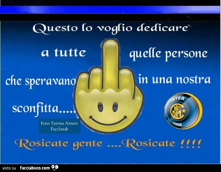 Questo lo voglio dedicare a tutte quelle persone che speravano in una nostra sconfitta&hellip; rosicate gente&hellip; rosicate