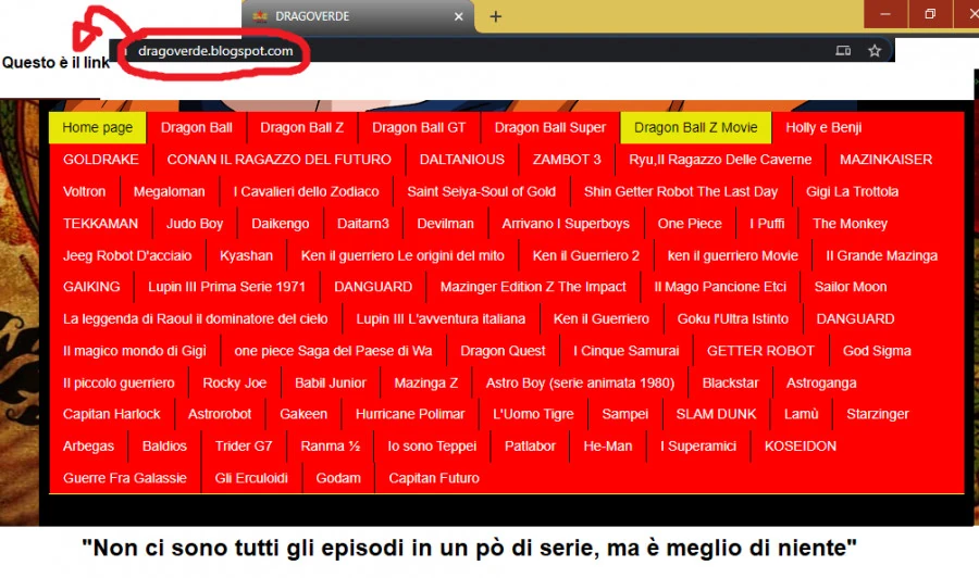 Non ci sono tutti gli episodi in un po' di serie, ma è meglio di niente