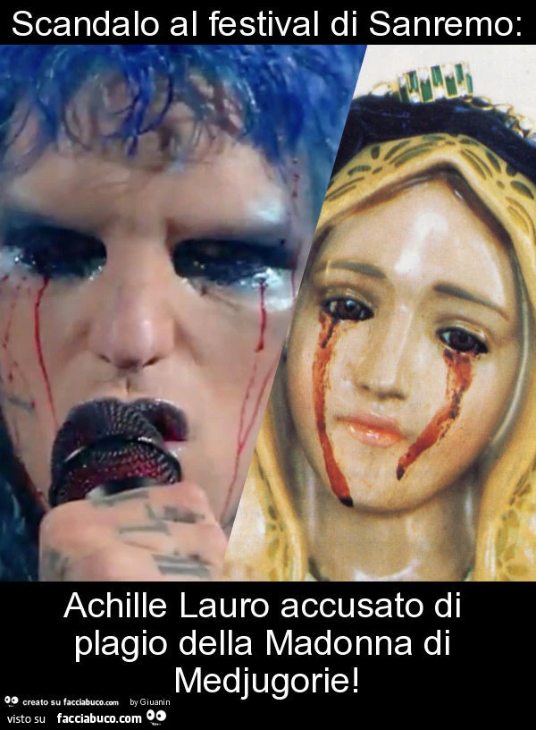 Scandalo al festival di sanremo: achille lauro accusato di plagio della madonna di medjugorie