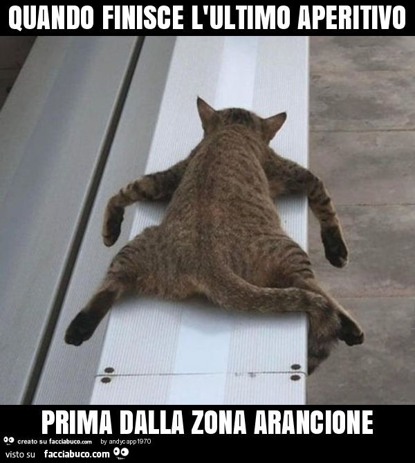 Quando finisce l'ultimo aperitivo prima dalla zona arancione