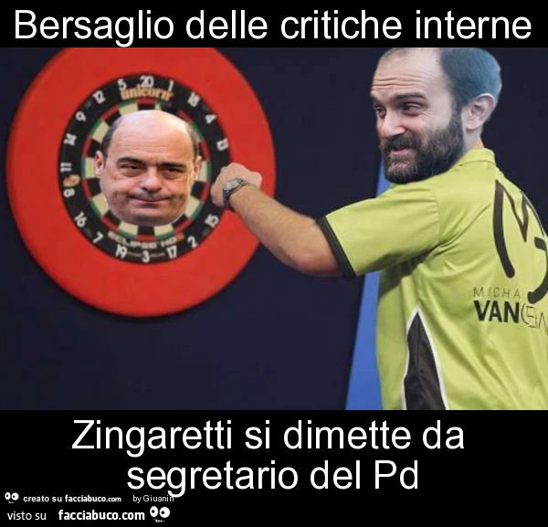 Bersaglio delle critiche interne zingaretti si dimette da segretario del pd