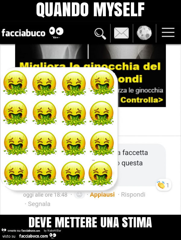 Quando myself deve mettere una stima