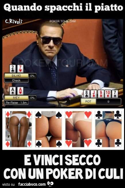 Berlusconi gioca a poker