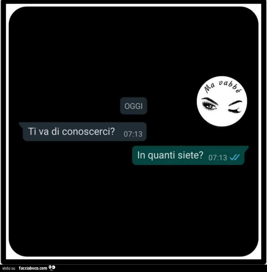 Ti va di conoscerci? In quanti siete?