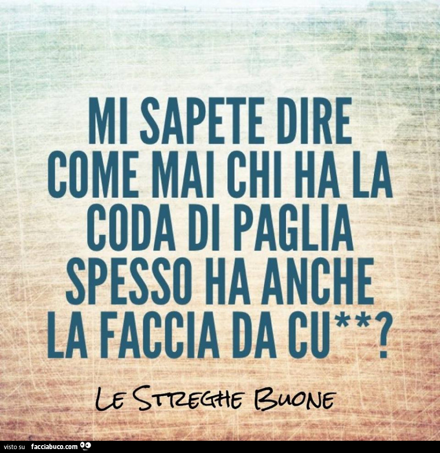 La coda di paglia