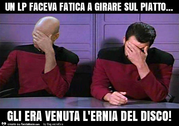 Un lp faceva fatica a girare sul piatto&hellip; gli era venuta l'ernia del disco
