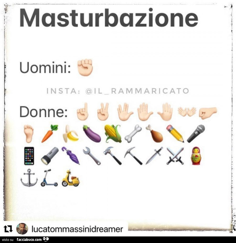 Masturbazione uomini donne emoji - Facciabuco.com