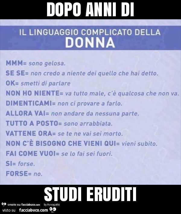Dopo anni di studi eruditi