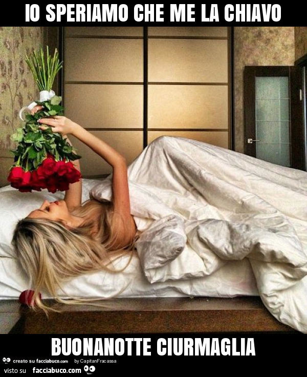 Io speriamo che me la chiavo buonanotte ciurmaglia