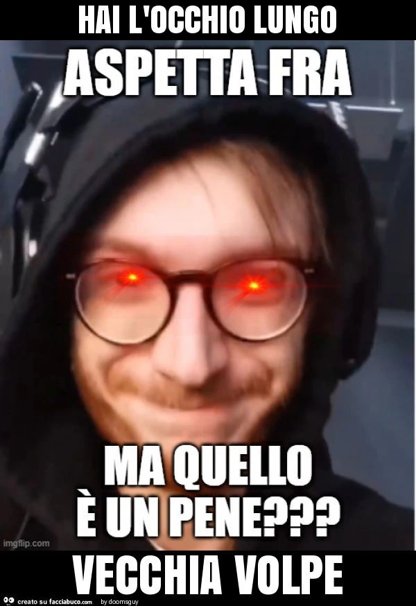 Hai l'occhio lungo vecchia volpe