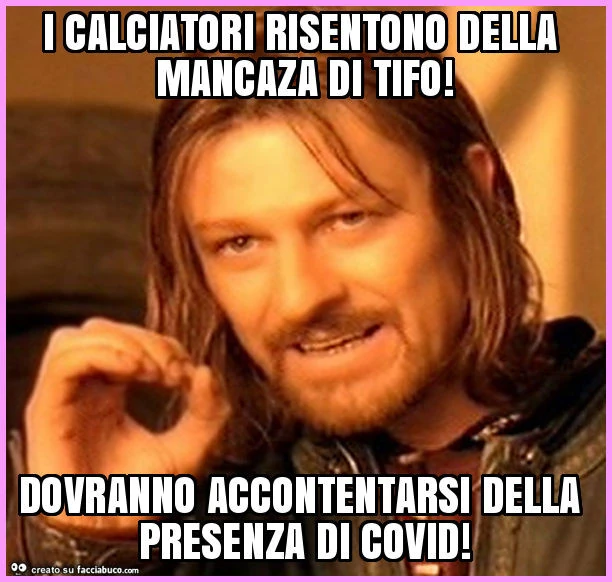 I calciatori risentono della mancaza di tifo! Dovranno accontentarsi della presenza di covid
