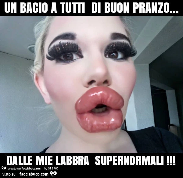 Un bacio a tutti di buon pranzo&hellip; dalle mie labbra supernormali