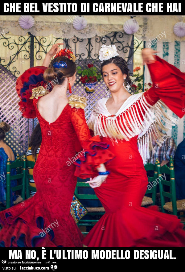 Che bel vestito di carnevale che hai ma no, è l'ultimo modello desigual
