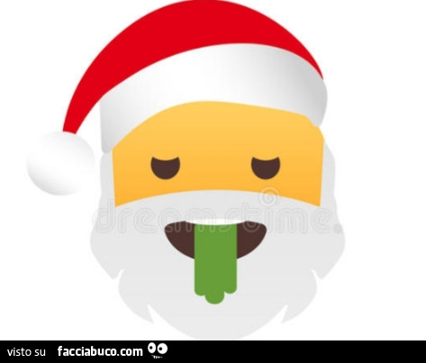 Emoji babbo natale che vomita
