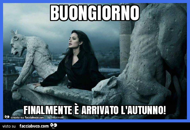 Buongiorno finalmente è arrivato l'autunno