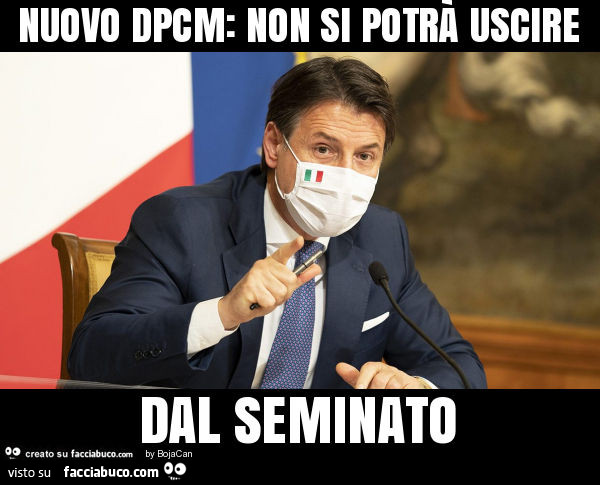 Nuovo dpcm: non si potrà uscire dal seminato