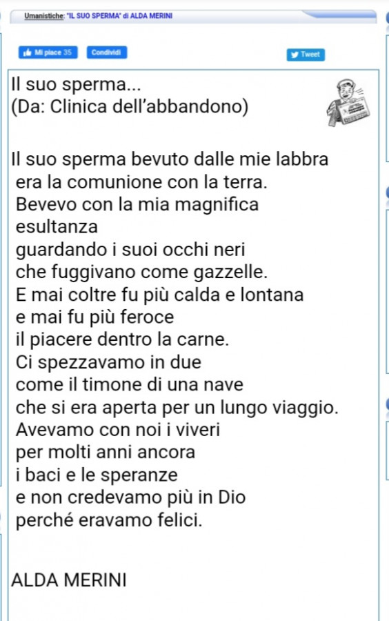 Il suo sperma bevuto dalle mie labbra era la comunione con la terra. Bevevo con la mia magnifica esultanza guardando i suoi occhi neri che fuggivano come gazzelle