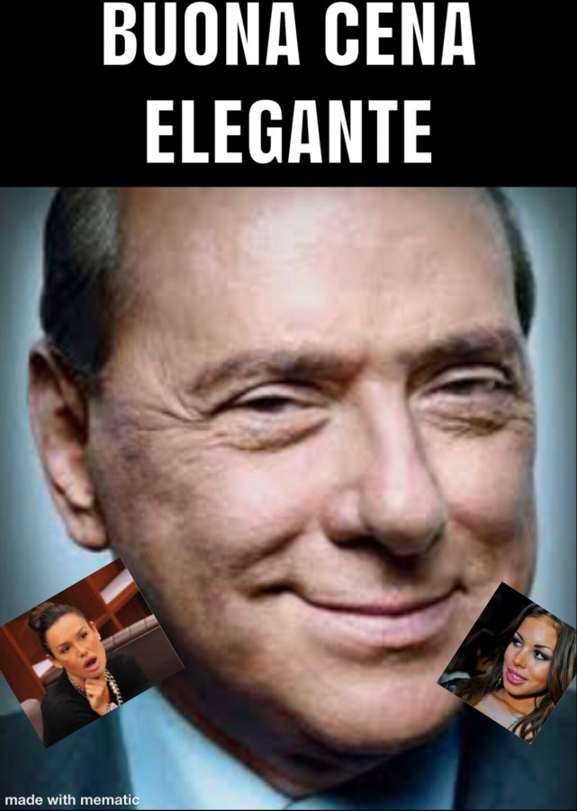 Berlusconi cena elegante