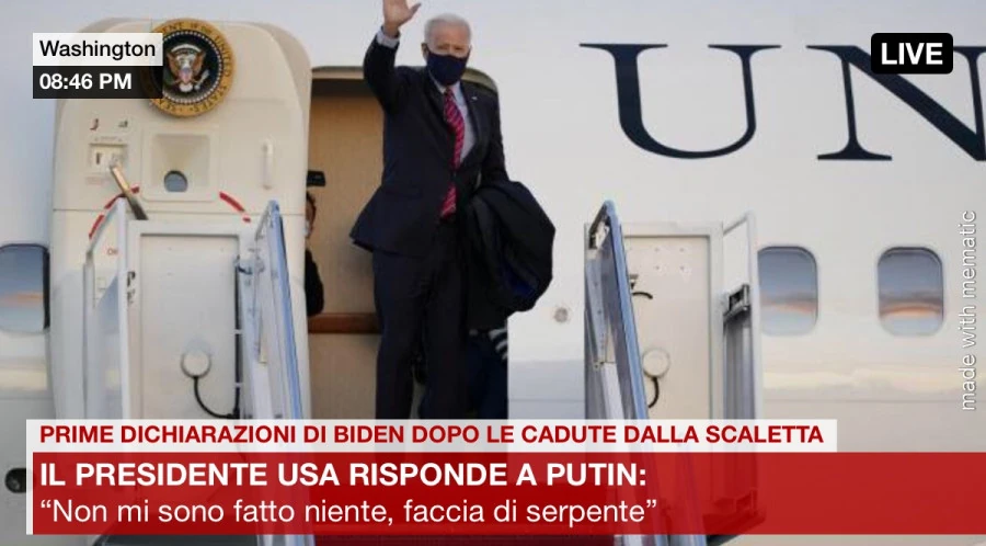 Biden cade dalla scaletta